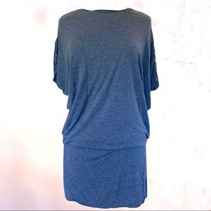 All Saints Iris Grey Dolman Jersey Knit Dress